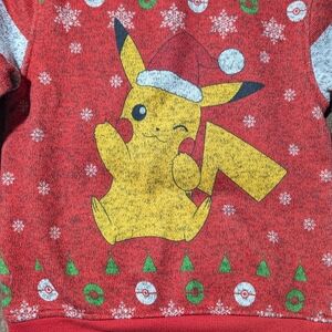 Pokemon Red and Yellow Pikachu Kids Sweater
